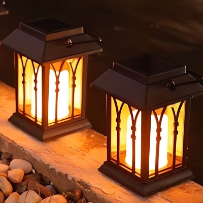 Intelligent Solar-Powered Outdoor Lanterns with Auto Light Control, Waterproof Design, and Portable Handle for Garden and Patio