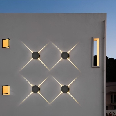 Modern Outdoor Wall Light, Round &amp; Square Shapes, Bright &amp; Comfortable Lighting for Relaxing Atmosphere, Unique Decorative Effects