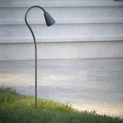 Versatile Outdoor and Indoor Landscape Light with High Brightness COB Lamp Beads, Flower Design, and Rustproof Black Aluminum Body for Long-lasting Use