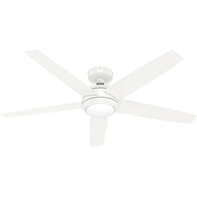 52 in. White Ceiling Fan with LED Light Kit and Remote, Metal Ceiling Fans