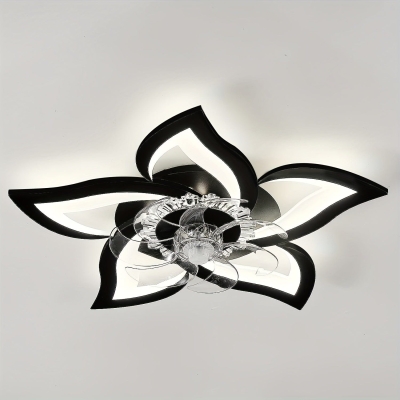 Modern Star-Shaped LED Ceiling Fan with Light and Remote Control, Dimmable Ceiling Fan for Living Room Bedroom Kitchen