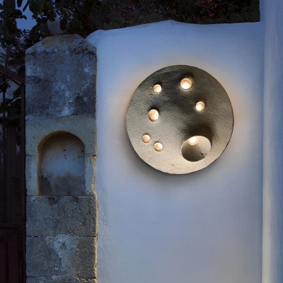 Durable Stone Wall Sconces with Built-in LED, Unique Design, and Long-Lasting Battery Life for Outdoor Lighting and Decoration
