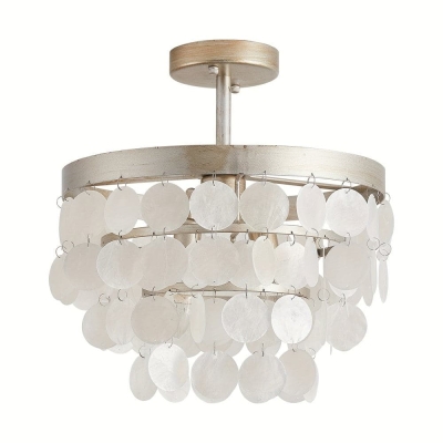 Shell Semi Flush Mount Ceiling Light Chandeliers for Dining Rooom for Kitchen Foyer Hallway
