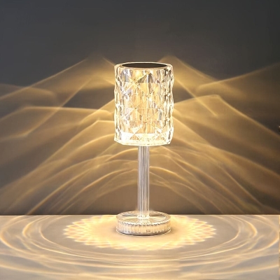 Crystal Table Bedside Lamp, Rechargeable Color Changing Night Light with Remote Control, Room Decor Desk Lamp for Bedroom Living Room Kitchen Dining Room