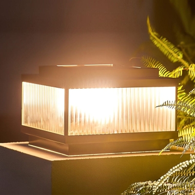 Waterproof Solar Deck Post Lights with Remote Control, Automatic Day/Night Sensor, Adjustable Brightness, Ideal for Outdoor Decoration