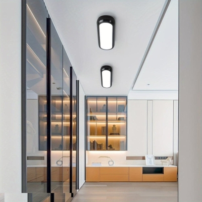 Modern Flush Mount LED Linear Ceiling Light Ceiling Lamp, Wraparound-Shaped Ceiling Light Fixture for Hallway Kitchen Dining Room Closet