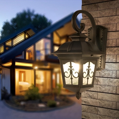 Durable Retro Outdoor Wall Light, Die-Cast Aluminum, Waterproof &amp; Rustproof, E27 Lamp Head, Black/Bronze, Ideal for Garden, Terrace, Balcony