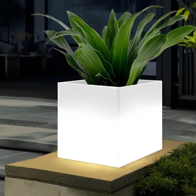 LED Solar Flower Pot Light, Waterproof, Sunscreen, Decorative Outdoor Lighting with Built-in Flower Pot for Garden, Patio, and Indoor Use