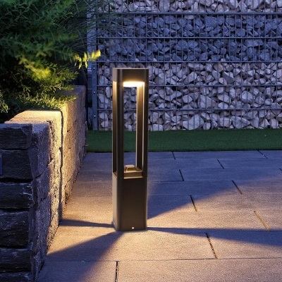 Modernist Die Cast Aluminum Outdoor Post Lights with Traditional Lantern Design, Available in Small, Medium, and Large Sizes for Pathway Lighting