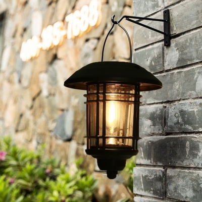 Industrial Style Solar Powered Outdoor Wall Light, Waterproof, Rust Proof, Automatic On/Off, Perfect for Porch, Patio, Garage, Balcony, Garden