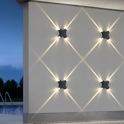 Modern Waterproof Aluminum Wall Lamp with High Brightness LED, Unique Design, and Fine Spraying Process for Outdoor Porch Lighting and Decoration