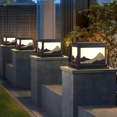 Decorative Solar Fence Post Lights with High Durability and Heat Dissipation, Nature-Inspired Design for Outdoor Decks and Courtyards