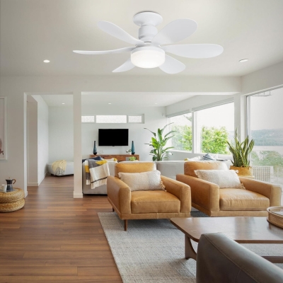 Set of 3 Small Socket Fan Light and Remote, LED Dimmable Screw In Ceiling Fan for Bedroom Kitchen Living Room