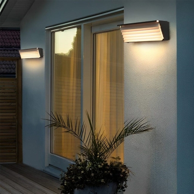 Durable Stainless Steel LED Outdoor Wall Sconce, Waterproof, Rust-Proof, High Brightness, Decorative Lighting for Patios and Gardens