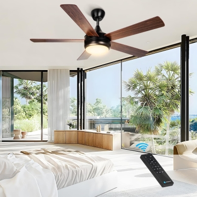 52 in. Long Ceiling Fans Lights with Remote, Quiet Farmhouse Flush Mount Ceiling Fan, Popular Ceiling Fans for Living Room Bedroom