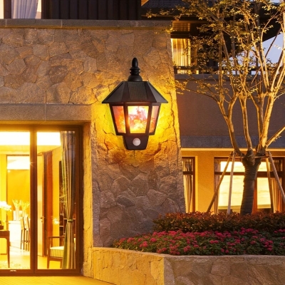 Outdoor Solar Wall Light, Motion Sensor Waterproof LED Wall Light for Patio Garden Park Porch Fence