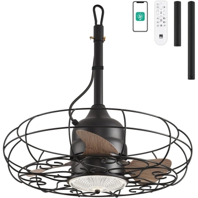 Wet Rated Outdoor Ceiling Fans, Caged Ceiling Fan for Patio, Outdoor Fan for Gazebo, Porch Ceiling Fans, Pergola Fan