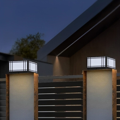 Solar Deck Post Light with Remote Control, Adjustable White, Warm, and Neutral Light, Fast Charging, Durable Stainless Steel, Weatherproof