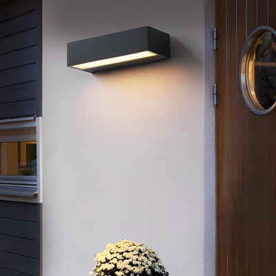 Universal Indoor/Outdoor Wall Lamp, Rustproof Die-Cast Aluminum Body, Modern Design, Waterproof Fixture for Porch, Balcony, Garage, and More