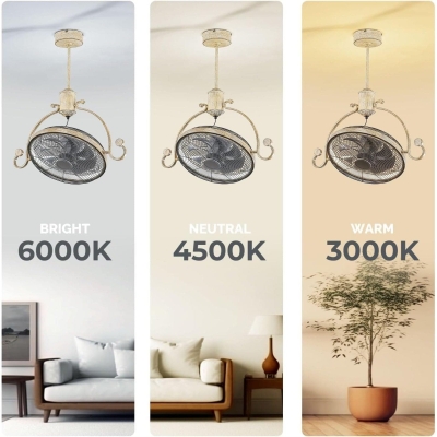 Garage Ceiling Fan with Remote, Farmhouse Ceiling Fan with LED Light for Dining Room, Black Outdoor Ceiling Fan, Reversible Garage Ceiling Fan