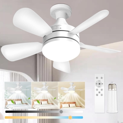 Screw In Light Socket Fan, Dimmable LED Ceiling Fan for Bedroom Kitchen Laundry Room