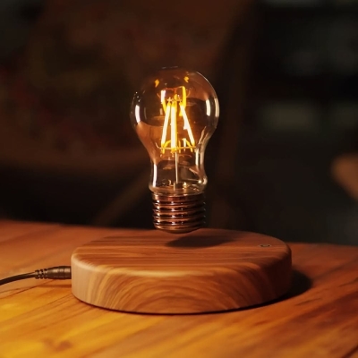 Magnetic Levitating Floating Wireless LED Light Desk Lamp Table Lamp Night Light Automatic Rotating Light, Anti-Gravity Desk Lamp for Home Office Decor