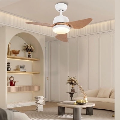 35 in. Ceiling Fans with LED Lights, 3 Blades Flush Mount Outdoor Remote Control Fan, Waterproof Modern Ceiling Fan for Indoor and Outdoor Use