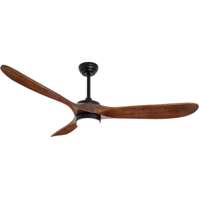 60 in. Contemporary Outdoor Ceiling Fans with Light and Remote Control, Farmhouse LED Dimmable Indoor Ceiling Fans