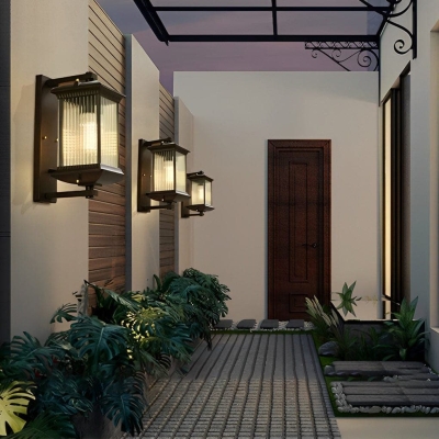 Durable Waterproof Outdoor Wall Lights for Balconies, Gardens, and More, Die-Cast Aluminum &amp; Glass Exterior Sconces for Warm Atmosphere