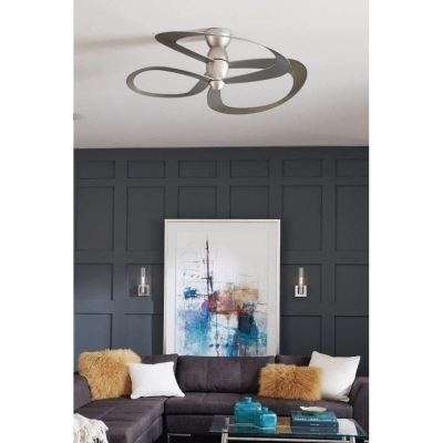 48 in. Black Reversible DC Ceiling Fan, 3 Blade Ceiling Fan, Contemporary Ceiling Fan