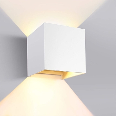 Square Outdoor Up and Down Wall Light, Waterproof Modern Exterior Wall Mount Light for Porch Courtyard Stair Corridor Garden