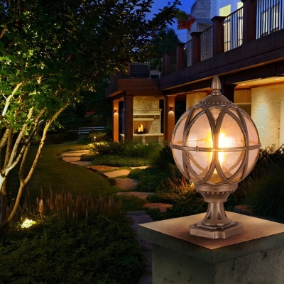 Durable Waterproof Outdoor Fence Post Light with Double Layer Insulated Copper Wires, Universal E27 Lamp Holder, Warm Light Effect, Available in 2 Colors