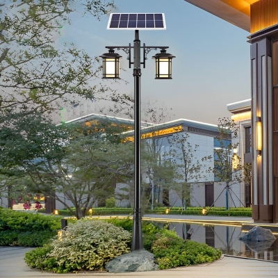 High-Efficiency Solar Outdoor Post Lights with Remote Control, 3 Color Temperatures, Waterproof Aluminum Body, 8-14 Hours Runtime, Fast Charging