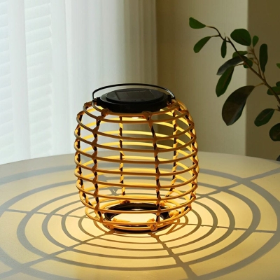 Durable Solar-Powered Rattan Outdoor Garden Light, Elegant, Weather-Resistant, and Energy-Saving Decoration for Yard and Home