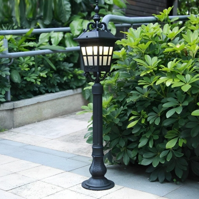 Rustproof Waterproof Aluminum Garden Light with Frosted Tempered Glass Lampshade, Retro Industrial Style for Patio, Lawn, and Outdoor Decoration