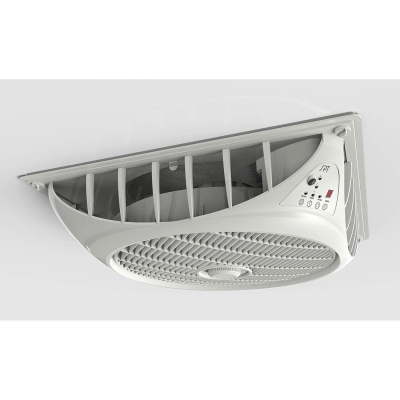 White Ceiling Fan NO Light, Reversible DC Ceiling Fan with Remote Control, Square Ceiling Fan
