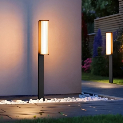 Modern Stainless Steel and Acrylic Outdoor Lawn Light, Waterproof, Easy to Install, Ideal for Garden, Porch, Backyard, and Sidewalk Lighting