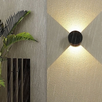 Versatile Round Outdoor Wall Light with Up &amp; Down Lighting Options, IP65 Waterproof, Aluminum Build for Indoor &amp; Outdoor Use