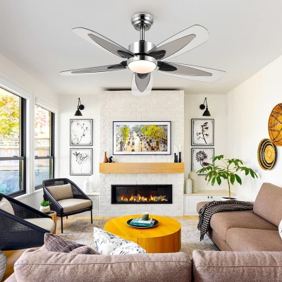 42 in. Black Ceiling Fan with Lights and Remote APP Control, Modern Reversible Dimmable Ceiling Fan, Low Profile Ceiling Fan for Indoor Outdoor Use