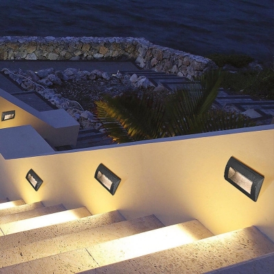 Durable Die-Cast Aluminum Outdoor Step Light with Energy-Saving LED, Waterproof Silicone Ring, Ideal for Stairs, Hallways, and Patios