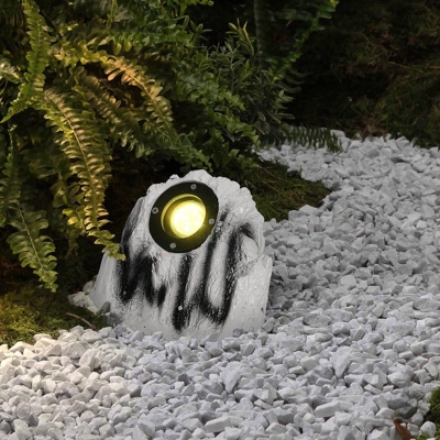 Color-Changing LED Resin Outdoor Lights, Stone Texture, IP54 Waterproof, Long-Lasting, Perfect for Garden and Lawn Decoration, Various Sizes Available