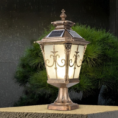 Waterproof Solar Fence Post Lights, Die-Cast Aluminum, High-Efficiency Charging, Remote Control, Classic Design for Outdoor Decoration