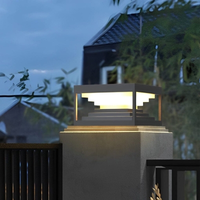 Durable Stainless Steel Outdoor Fence Post Lights, Hardwired &amp; Solar Options for Garden, Patio, Deck, Waterproof &amp; Rustproof