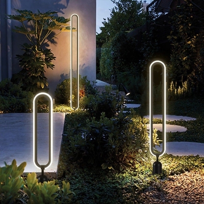 Stylish Waterproof Landscape Lighting for Courtyard and Garden, Bright, Minimalist Design with Durable Hardware Base for All Weather Conditions