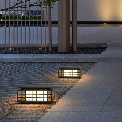Retro Industrial Stainless Steel LED Solar Pathway Lights with Unique Cutout Design, Waterproof Outdoor Lighting for Garden, Patio, Walkway, Driveway