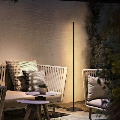 Modern Minimalist Floor Lamp with Durable Aluminum Alloy, Rust-Resistant Iron Base, and Energy-Efficient LED, Solar and Wired Options Available