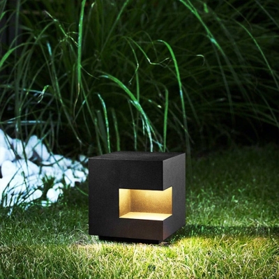 Rust Proof Square Lawn Lamp, Die-Cast Aluminum, IP65 Waterproof, Ideal for Garages, Pools, Corridors, Villas, Gardens, and More