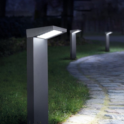 Modern Solar Pathway Light, Easy Install, Waterproof, Die-Cast Aluminum, 12-Hour Runtime, Energy-Saving Outdoor Garden &amp; Yard Lighting