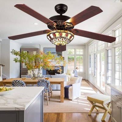 52 in. Antique Ceiling Fans with Light with Remote Control, Decorative Ceiling Fans, Elegant Ceiling Fans, Electrical Ceiling Fan