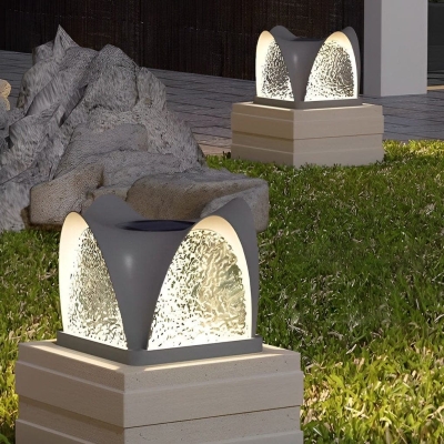 Solar Fence Lights, Waterproof, Rustproof, and Dustproof Outdoor Deck Post Lights with Unique Acrylic Shade for Modern Courtyard and Garden Decoration